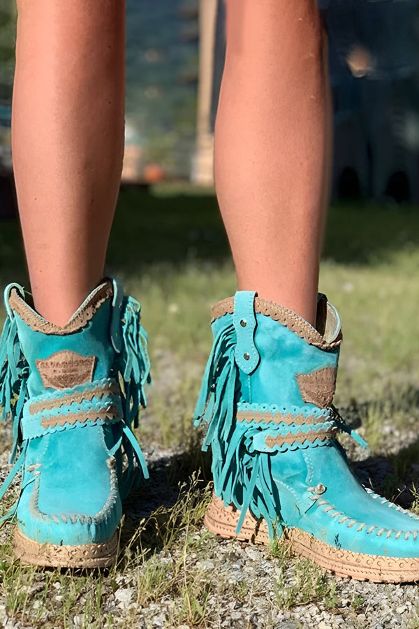 Meri | Botas Boho com Franjas