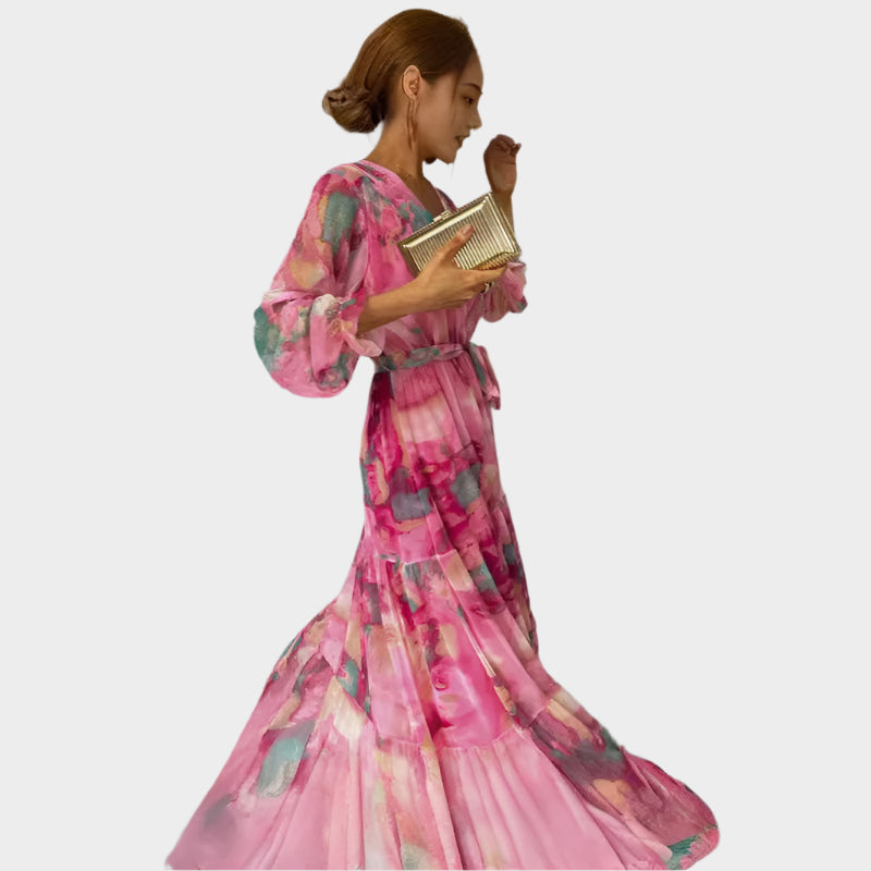 Vestido Midi com Flores