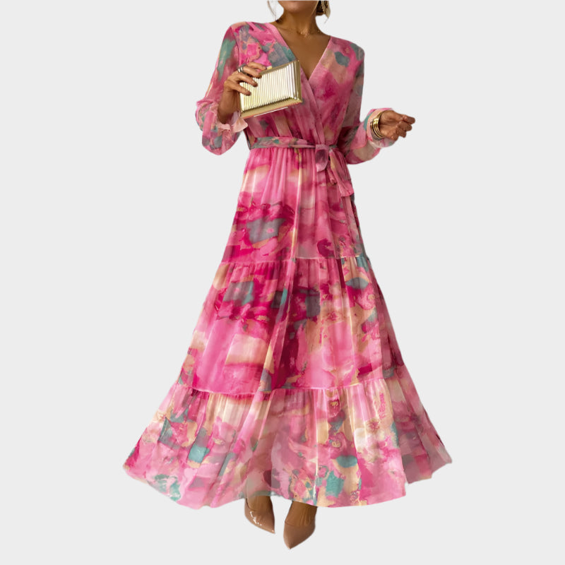Vestido Midi com Flores
