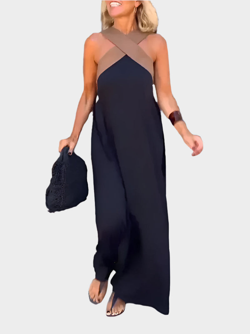 Vestido Elegante com Decote Aberto