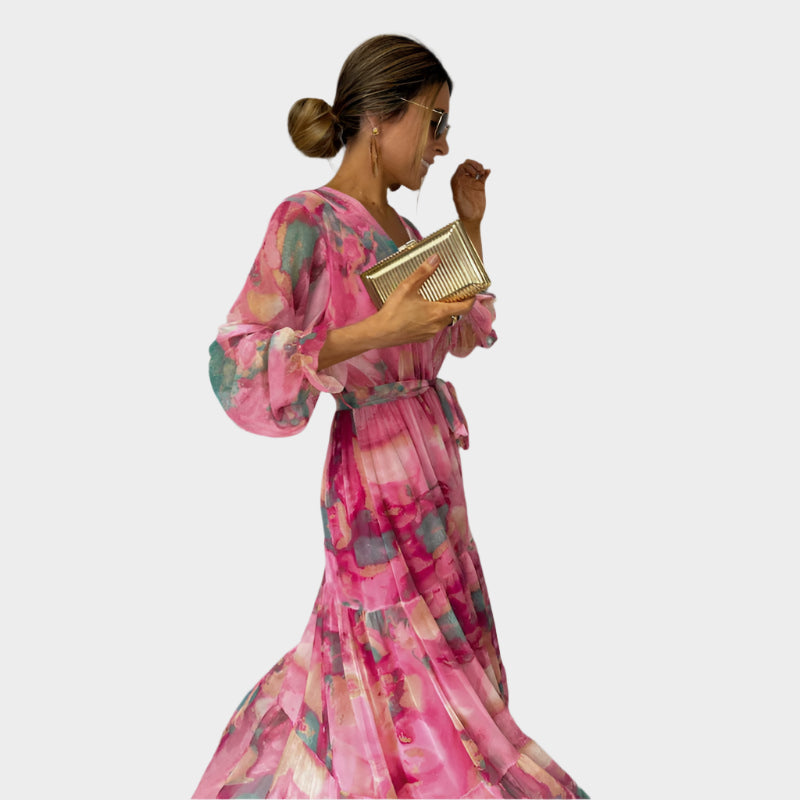 Vestido Midi com Flores