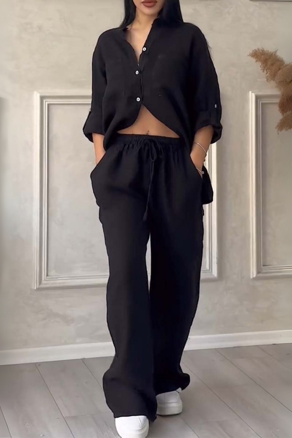 Fara | Conjunto Luxo de Algodão e Linho – Camisa e Calça