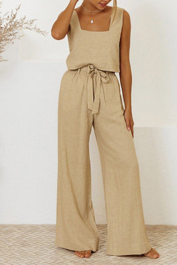 Evelyne | Conjunto de Blusa Minimalista de Luxo e Calça Pantalona