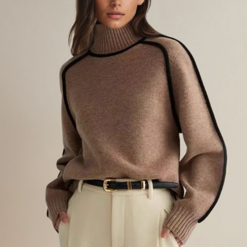 Claire - Suéter Elegante de Gola Alta