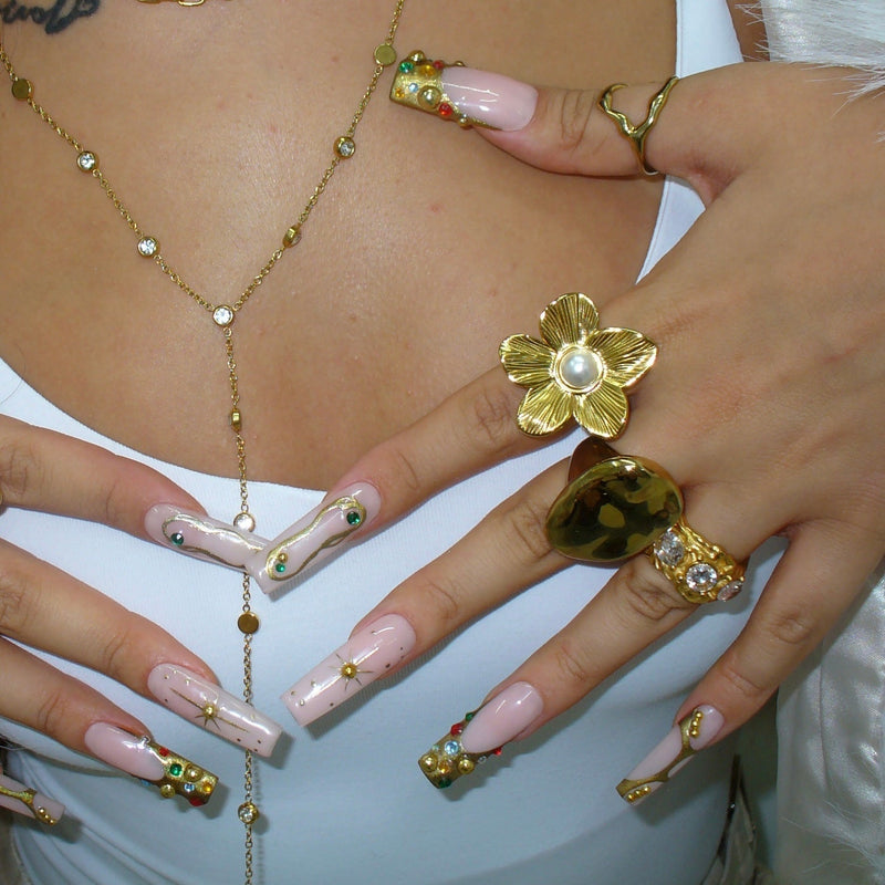 Anel Ajustável Flor Thalia