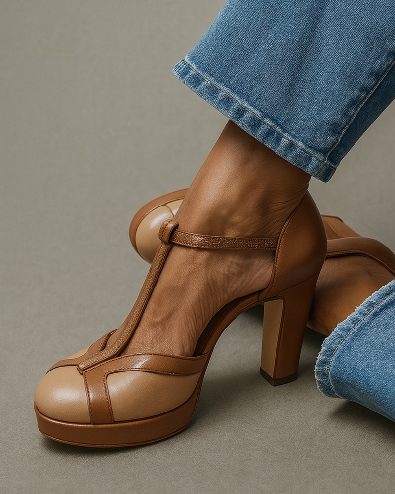 Malvina | Scarpin com Tira em T