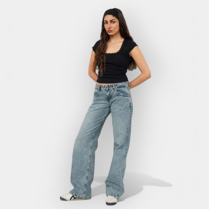 Calça Jeans de Cintura Baixa