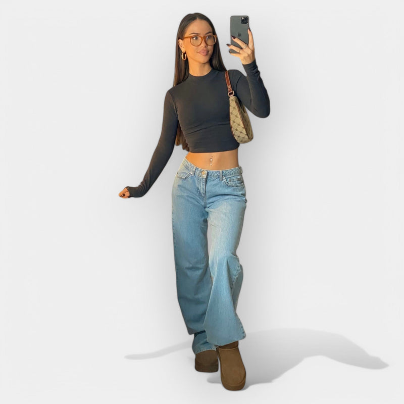 Calça Jeans de Cintura Baixa