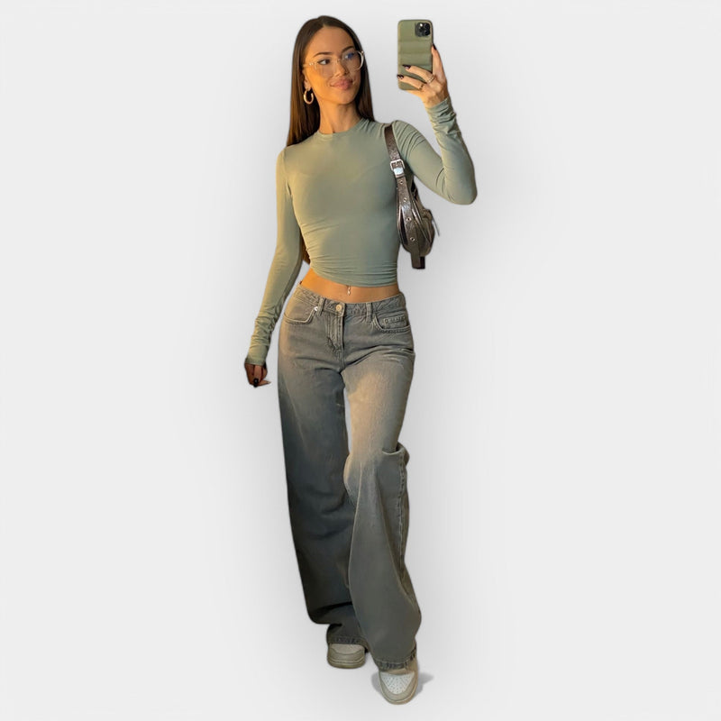 Calça Jeans de Cintura Baixa