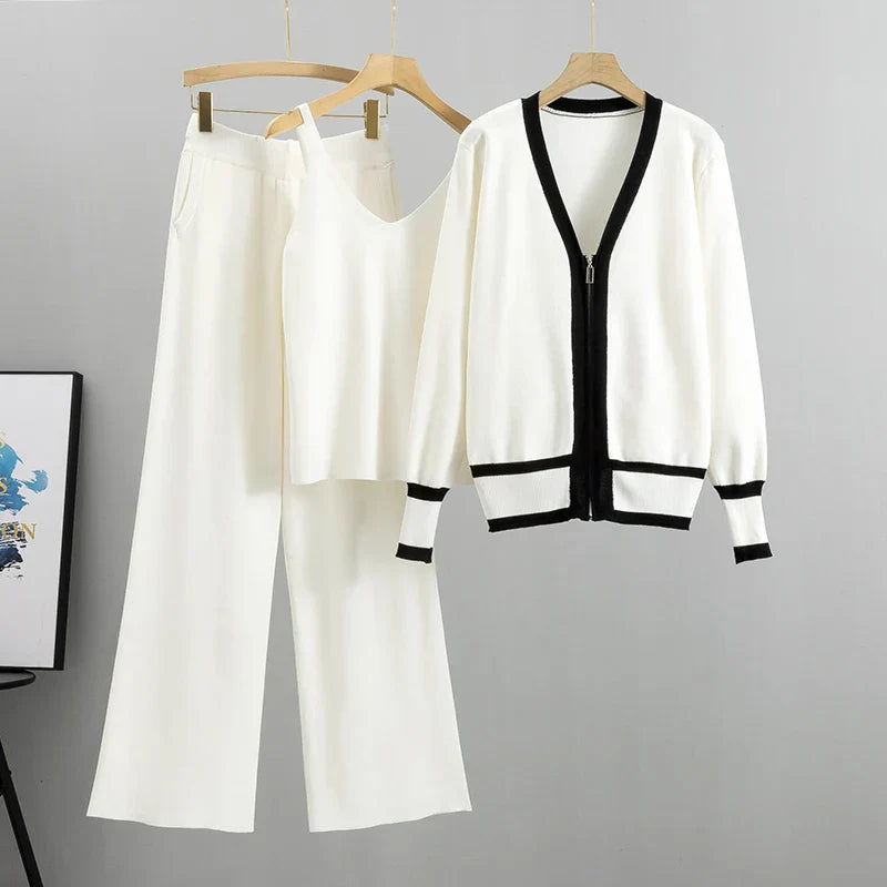 Elle™ | Conjunto de luxo com três peças e colete