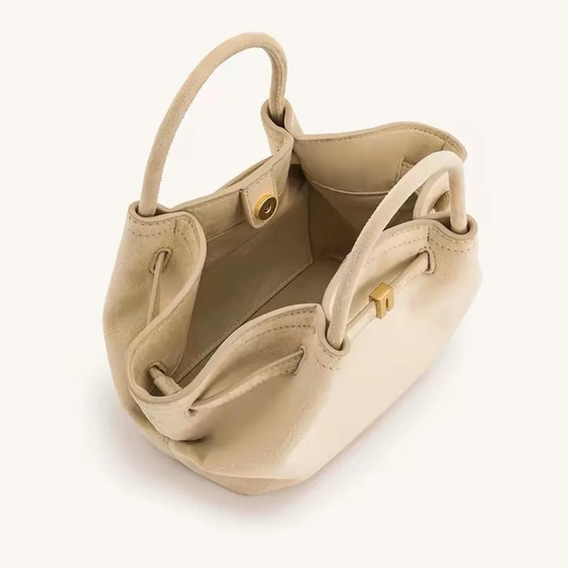 Riley™ - Bolsa Pequena de Couro Camurça para Axila