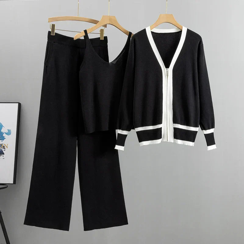 Elle™ | Conjunto de luxo com três peças e colete
