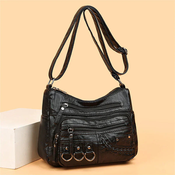 Olivia™ Charme Vintage | Bolsa Macia com Zíper