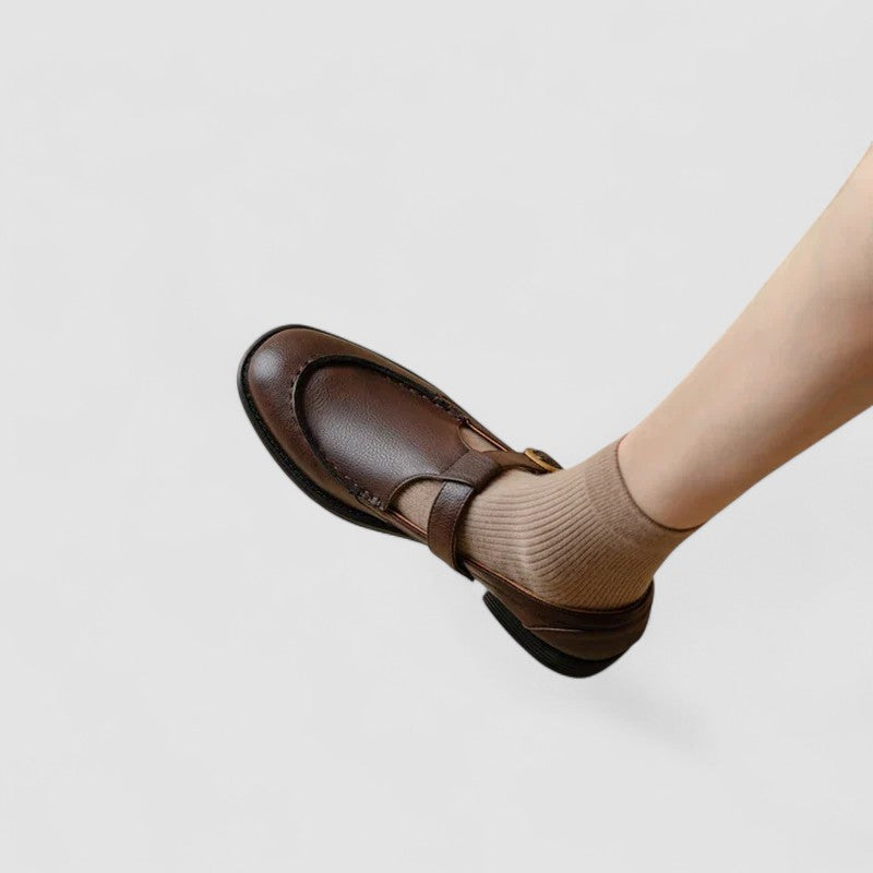 Avery™ – Sapatos ortopédicos Mary Jane de bico quadrado