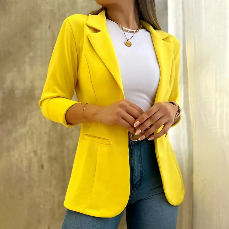 Aria™ - Blazer Minimalista de Manga Longa