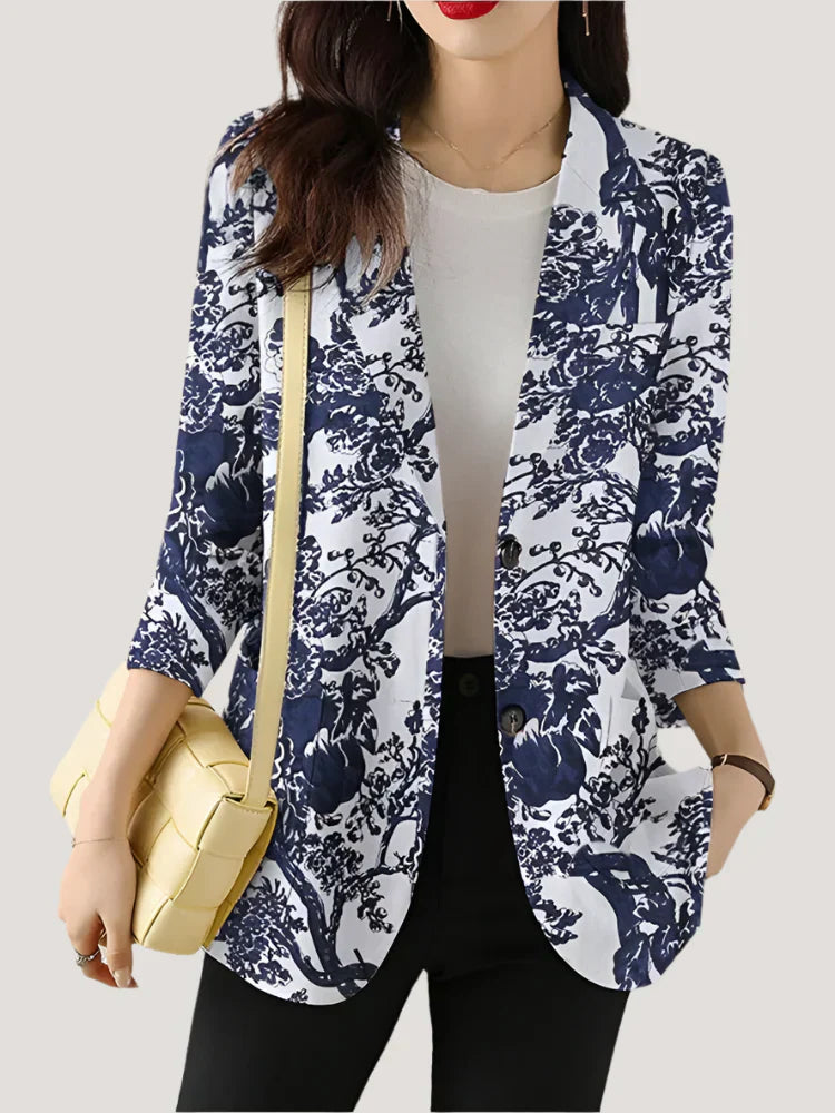 Zoe™ - Blazer Estampado Floral Chique