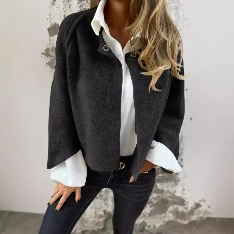 Amalia - Cardigan de Manga Longa com Gola Redonda