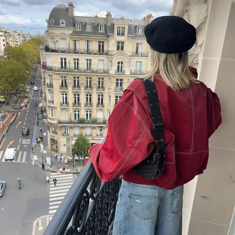 Faye™ - Jaqueta de Couro Oversized