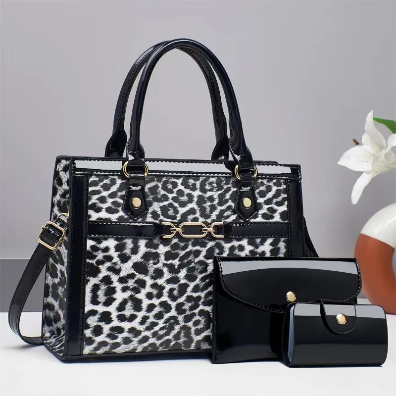 Charlotte™ - Conjunto de Bolsas Vintage com Estampa de Leopardo