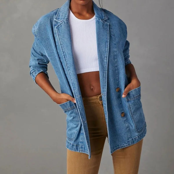 Ella™ - Blazer de Jeans Estiloso
