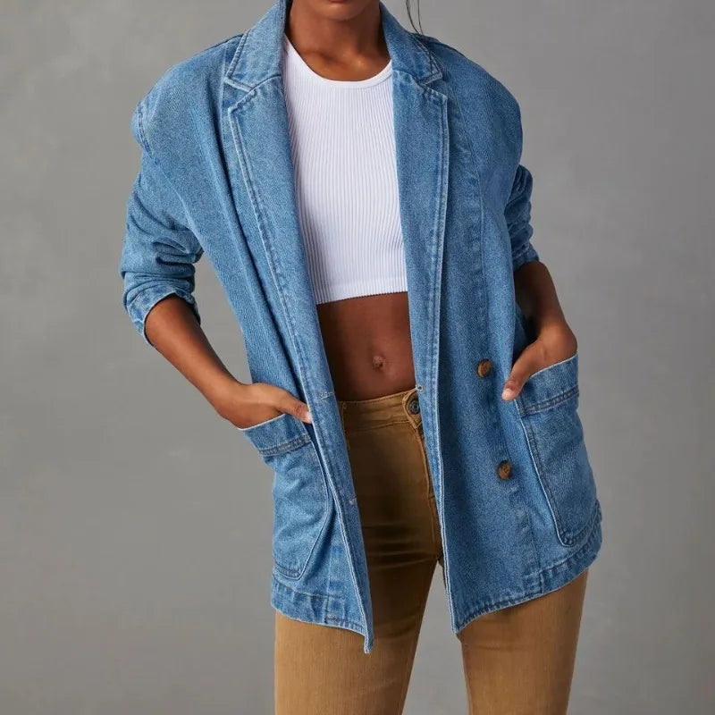 Ella™ - Blazer de Jeans Estiloso