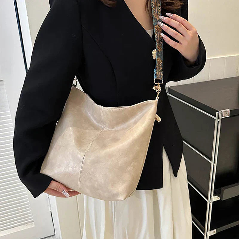 Alora - Bolsa Transversal Vintage de Couro PU
