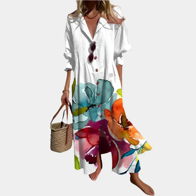 Vestido Boho Arejado com Mangas Bufantes