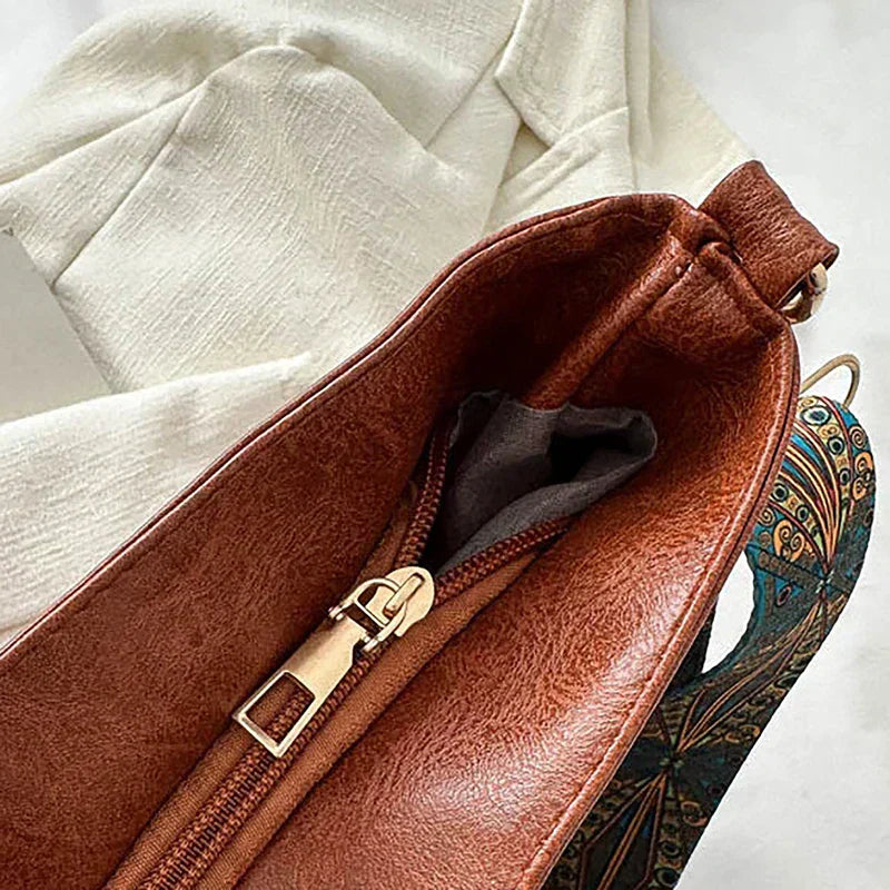 Alora - Bolsa Transversal Vintage de Couro PU