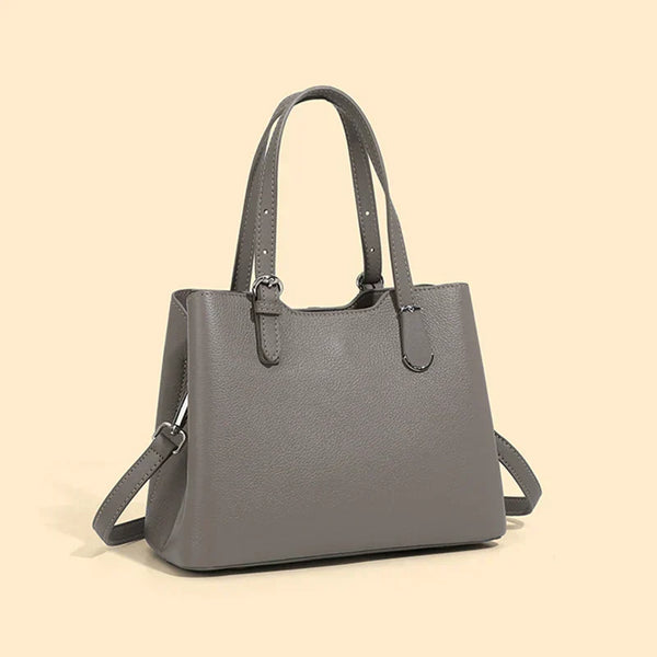 Aria™ - Bolsa de Ombro de Couro Bovino Genuíno com 3 Camadas