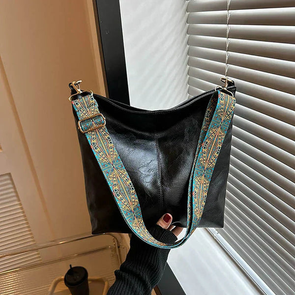 Alora - Bolsa Transversal Vintage de Couro PU