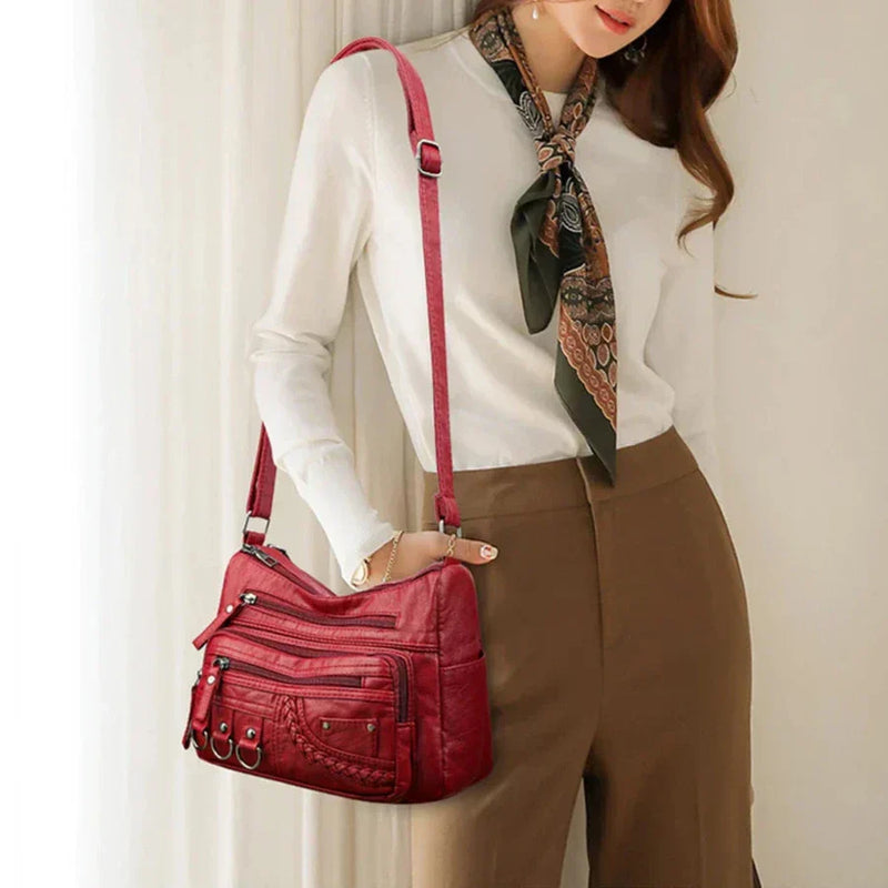 Olivia™ Charme Vintage | Bolsa Macia com Zíper