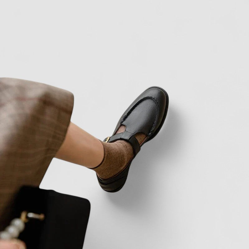 Avery™ – Sapatos ortopédicos Mary Jane de bico quadrado