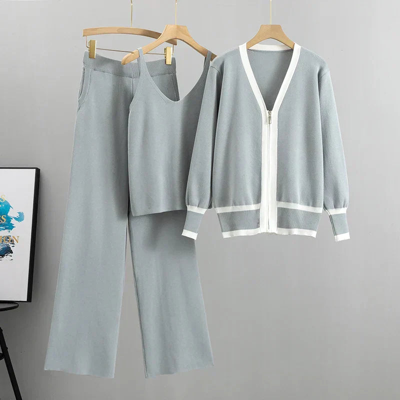 Elle™ | Conjunto de luxo com três peças e colete