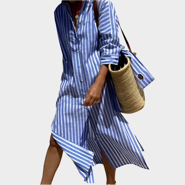 Vestido Midi Listrado