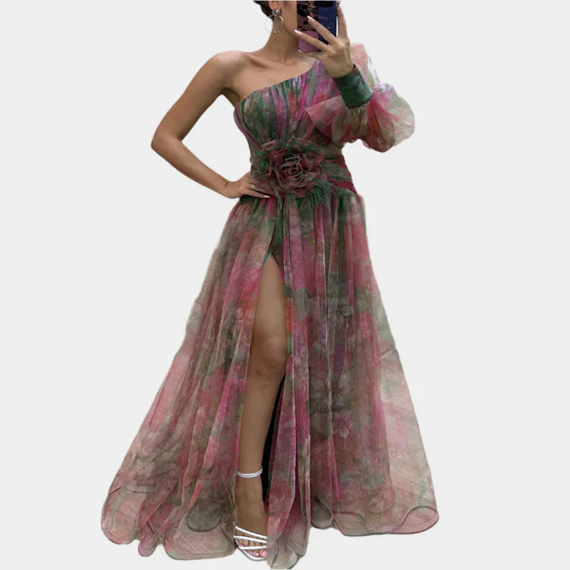 Vestido Mini Sexy com Estampa Irregular e Design Decotado nas Costas