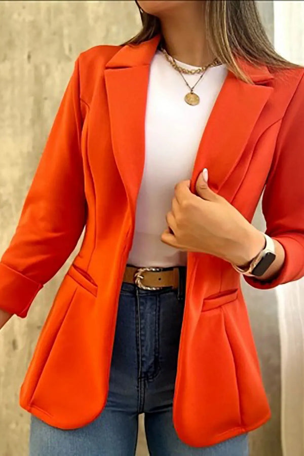 Aria™ - Blazer Minimalista de Manga Longa