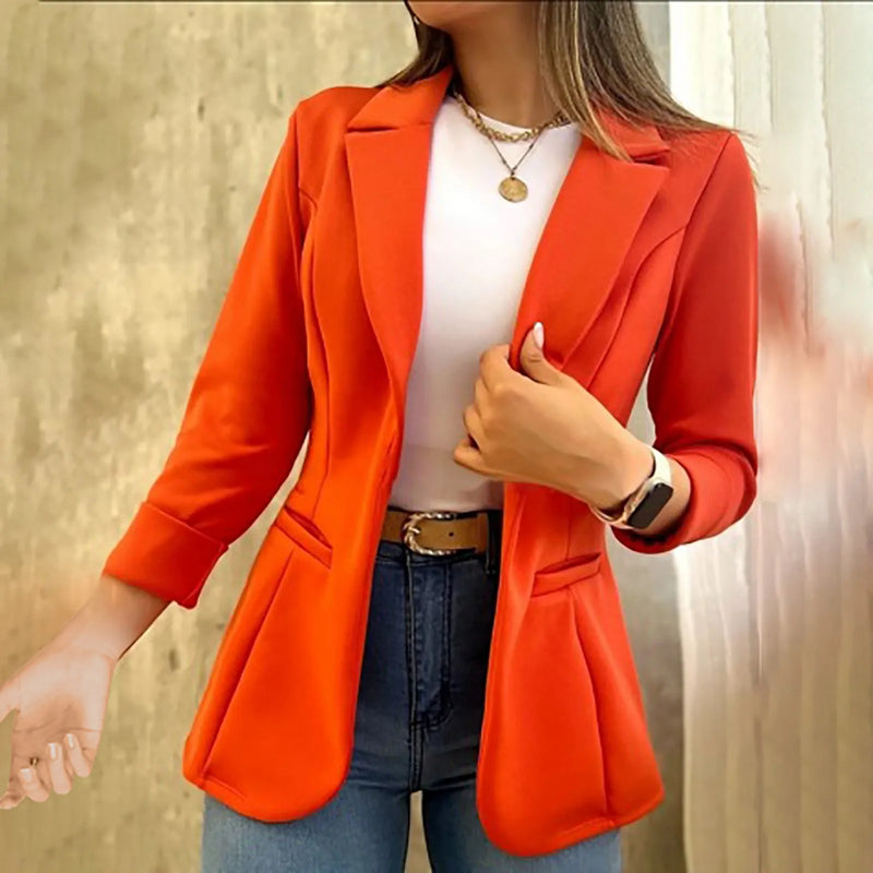 Aria™ - Blazer Minimalista de Manga Longa