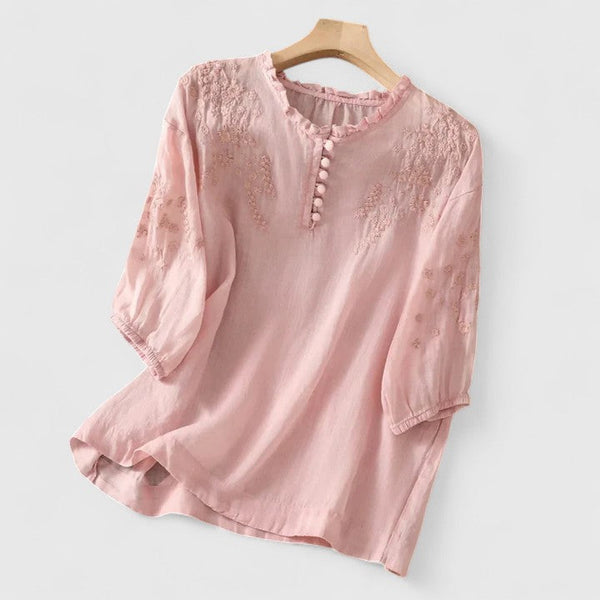 Vasilene | Blusa Elegante com Botões na Frente