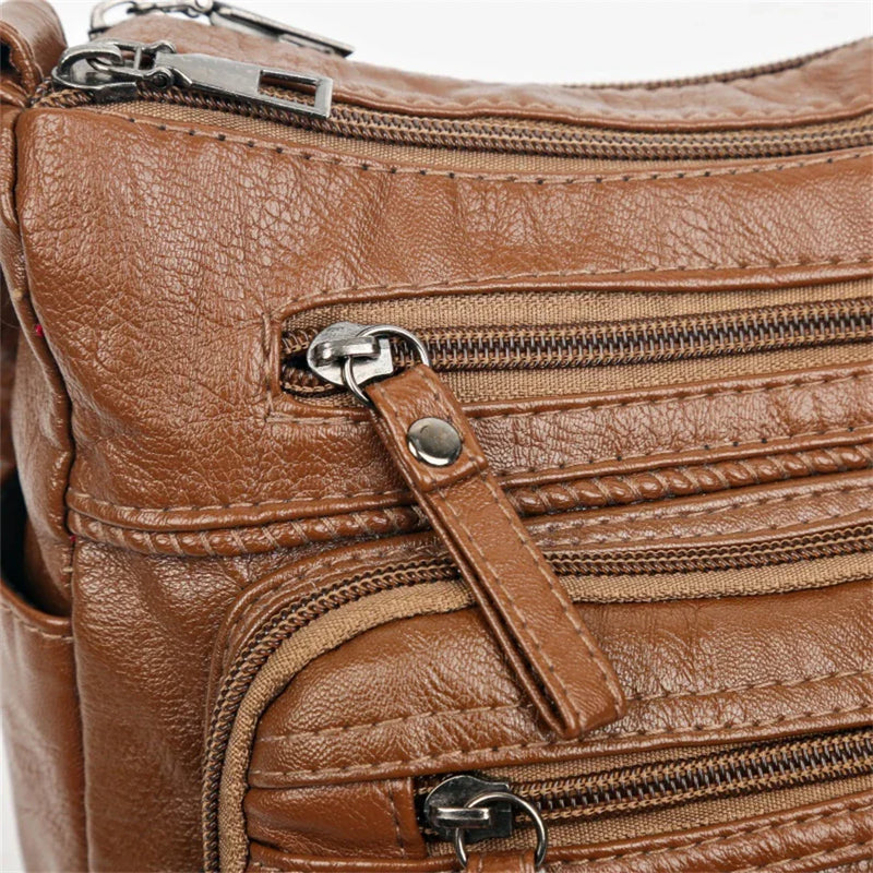 Olivia™ Charme Vintage | Bolsa Macia com Zíper