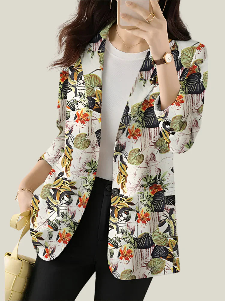 Zoe™ - Blazer Estampado Floral Chique