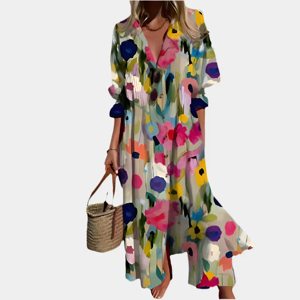 Vestido Boho Arejado com Mangas Bufantes