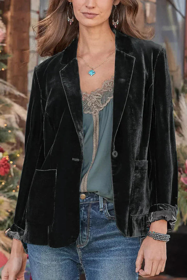 Peyton™ - Blazer de Veludo Estiloso