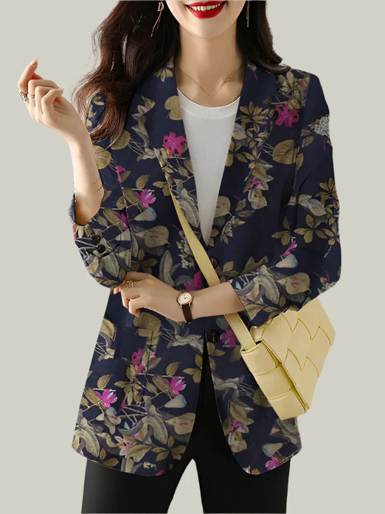 Zoe™ - Blazer Estampado Floral Chique