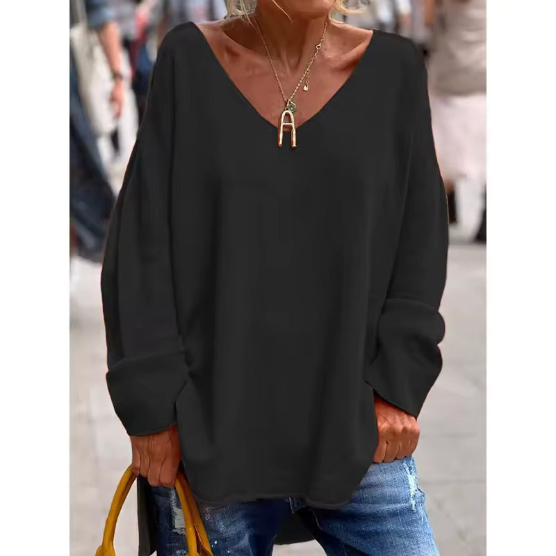 NORA - BLUSA CASUAL CHIC COM DECOTE V