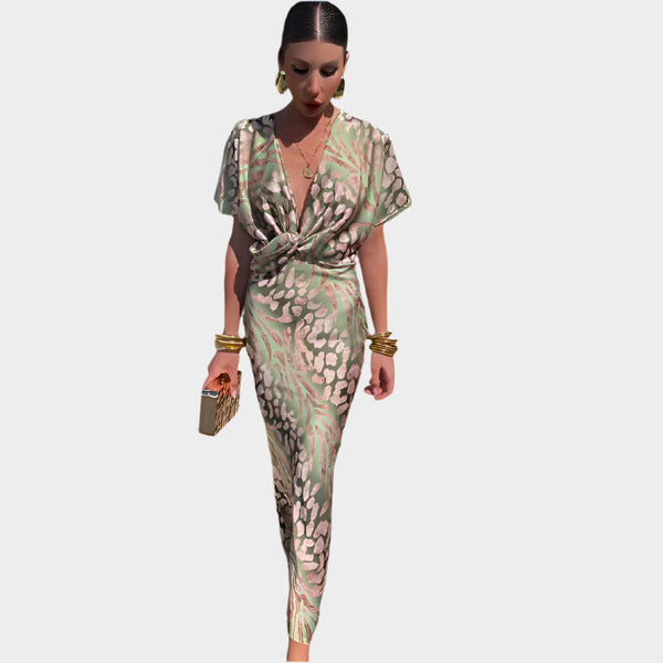 Vestido com Textura Brilhante