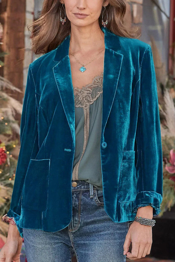 Peyton™ - Blazer de Veludo Estiloso