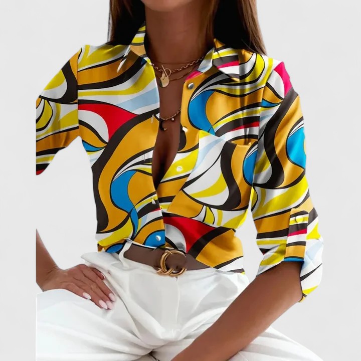 Lisette | Blusa Elegante de Manga Longa