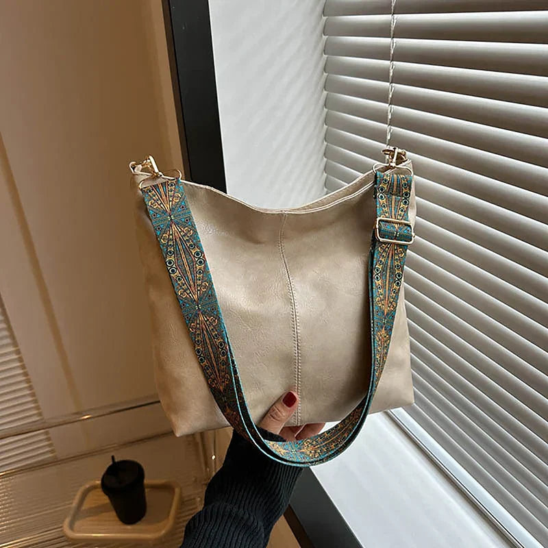 Alora - Bolsa Transversal Vintage de Couro PU