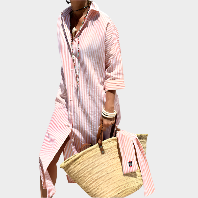 Vestido Midi Listrado