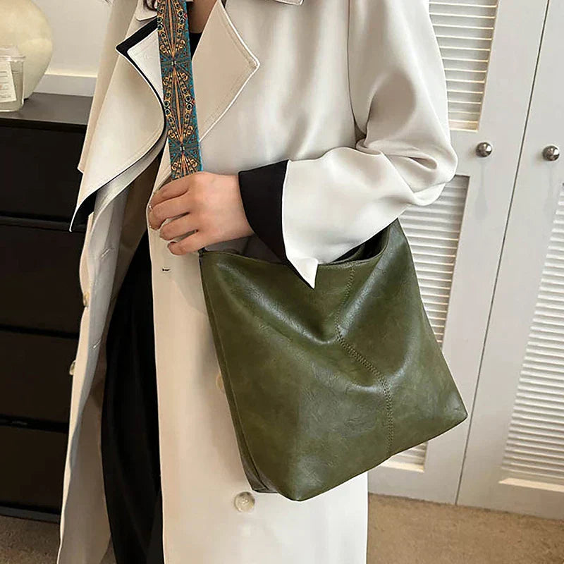 Alora - Bolsa Transversal Vintage de Couro PU